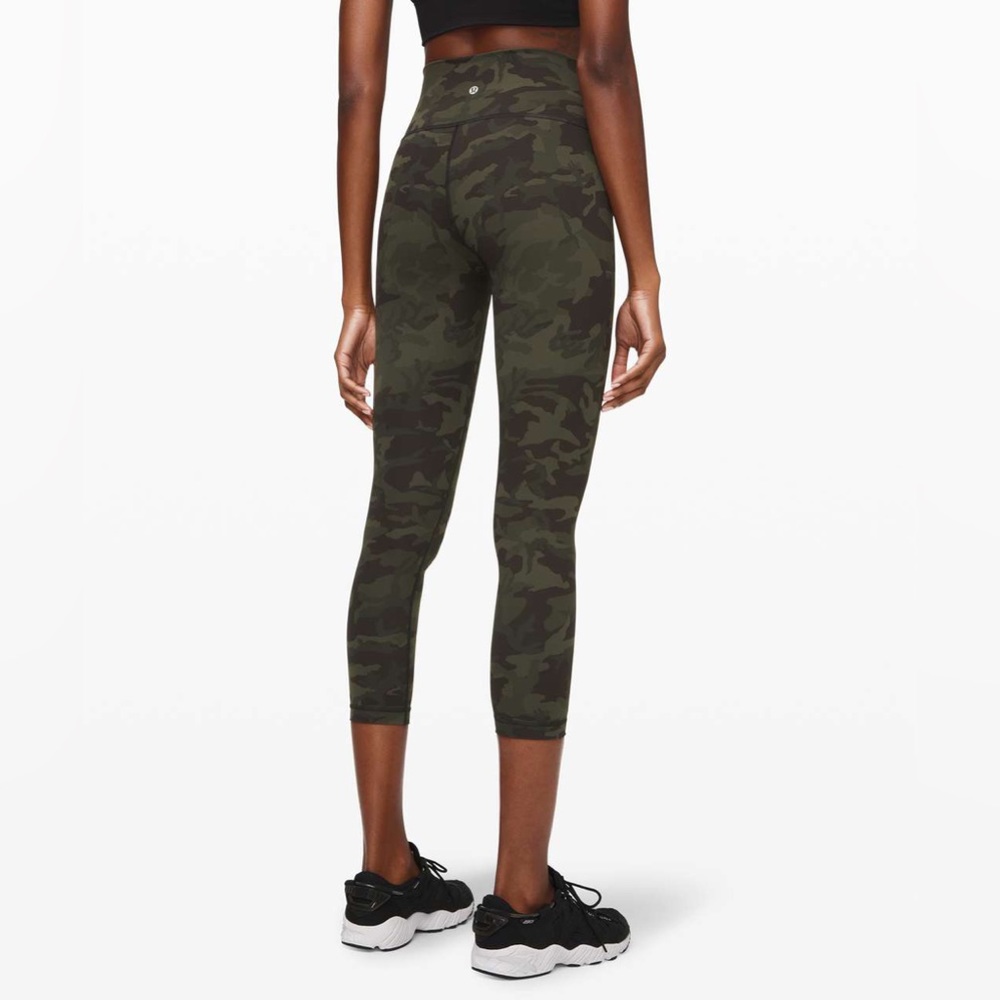 Lululemon Wunder Under High Rise Tight 25” Camo Multi Green Size 12